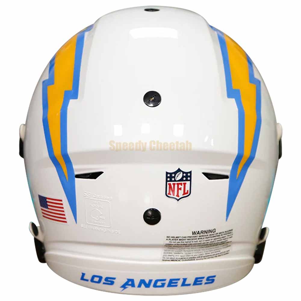 LA Chargers Riddell SpeedFlex Authentic Helmet Back View