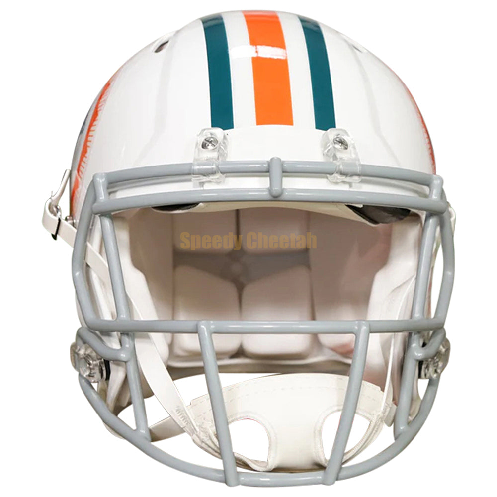 1980s Dolphins Collectible Riddell Miami Dolphins 1980-1996 Throwback  Revolution Speed Mini Football Helmet Display Football Helmet