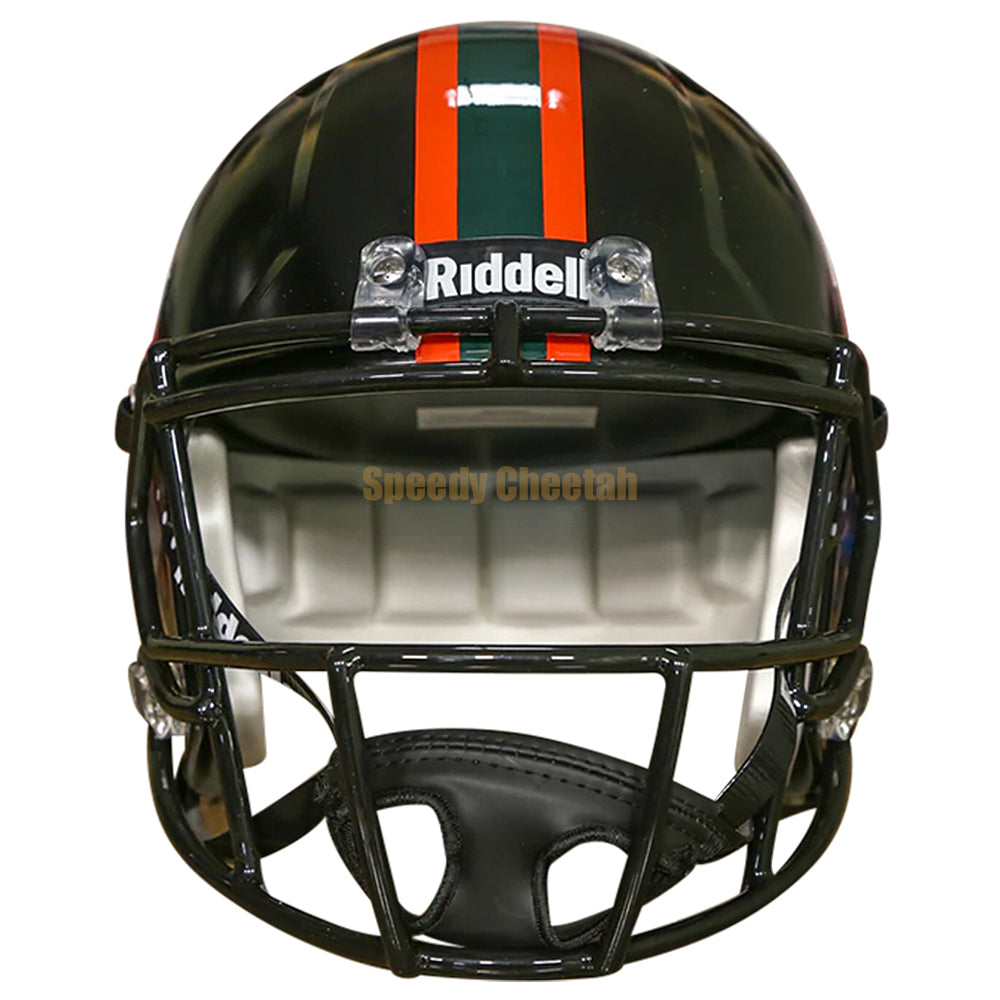 Riddell Miami Hurricanes Speed Replica Helmet - Thumbnail 5