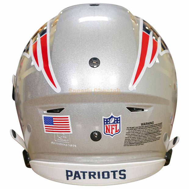 New England Patriots Riddell SpeedFlex Authentic Helmet Back View