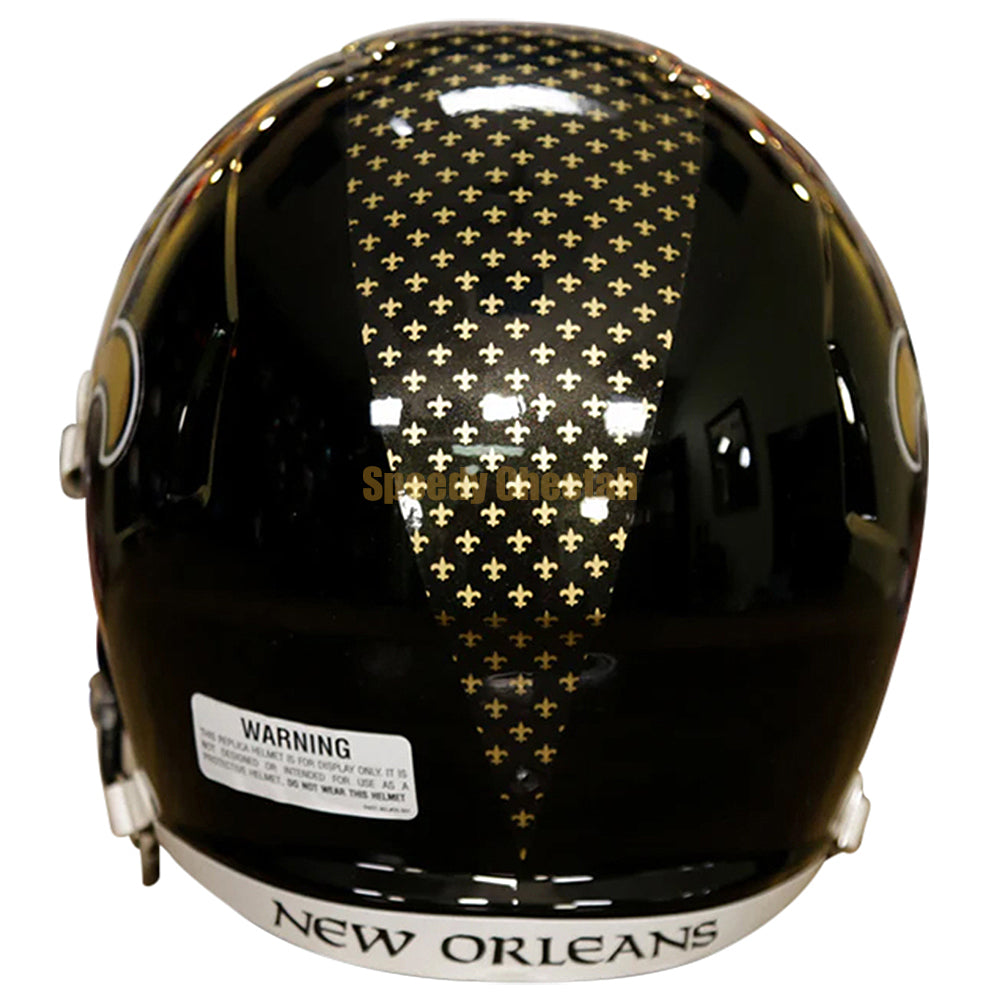 New Orleans Saints Riddell Speed Replica Helmet - Black Alternate 2022