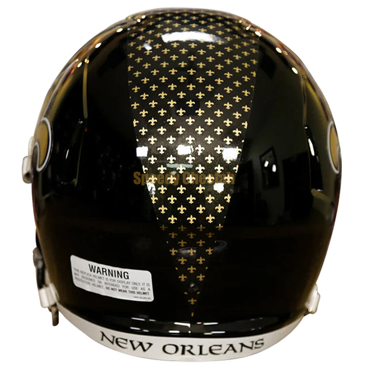 New Orleans Saints Riddell Speed Replica Helmet - Black Alternate 2022