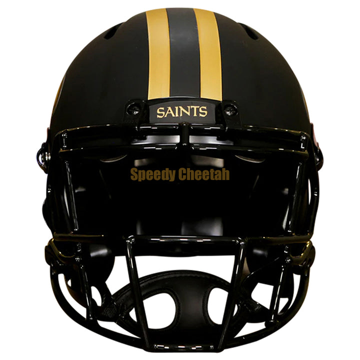 New Orleans Saints Riddell Speed Authentic Helmet - Eclipse Front View