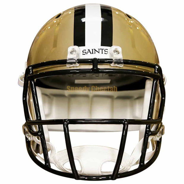 New Orleans Saints Riddell Speed Replica Helmet Front View