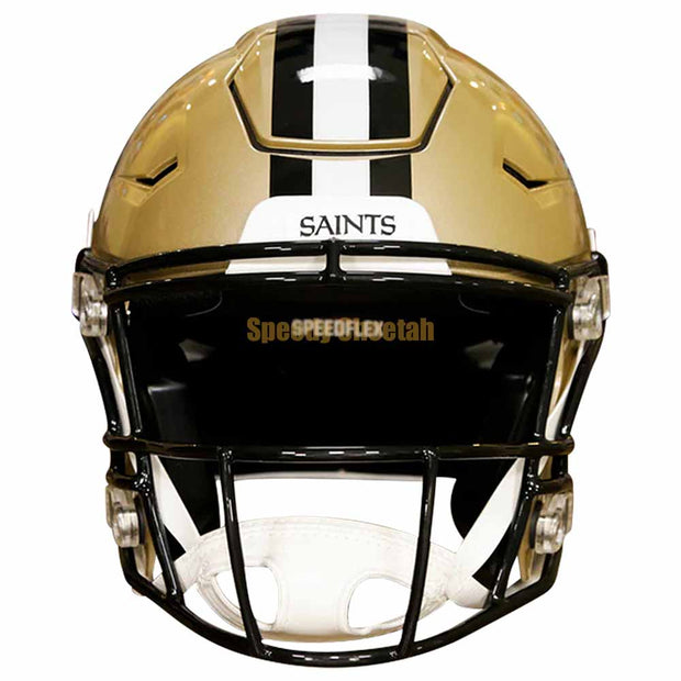 New Orleans Saints Riddell SpeedFlex Authentic Helmet Front View