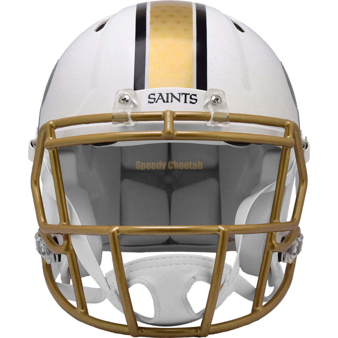 New Orleans Saints Riddell Speed Authentic Helmet - White Alternate 2025
