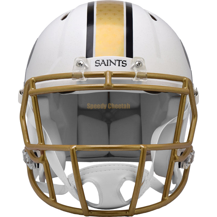 New Orleans Saints Riddell Speed Authentic Helmet - White Alternate 2025