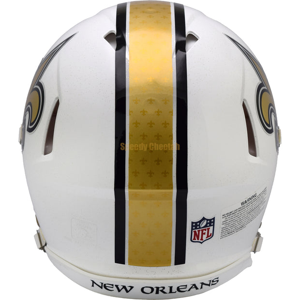 New Orleans Saints Riddell Speed Authentic Helmet - White Alternate 2025