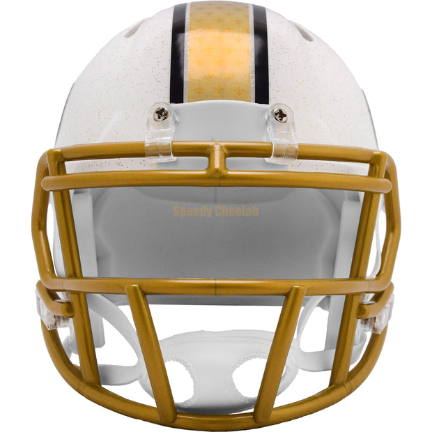 New Orleans Saints Riddell Speed Mini Helmet - White Alternate 2025