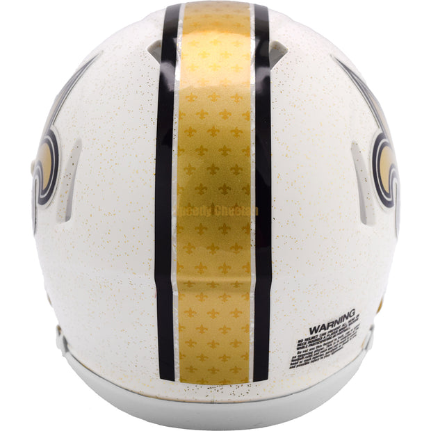 New Orleans Saints Riddell Speed Mini Helmet - White Alternate 2025