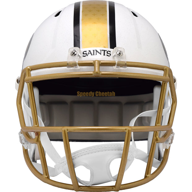 New Orleans Saints Riddell Speed Replica Helmet - White Alternate 2025