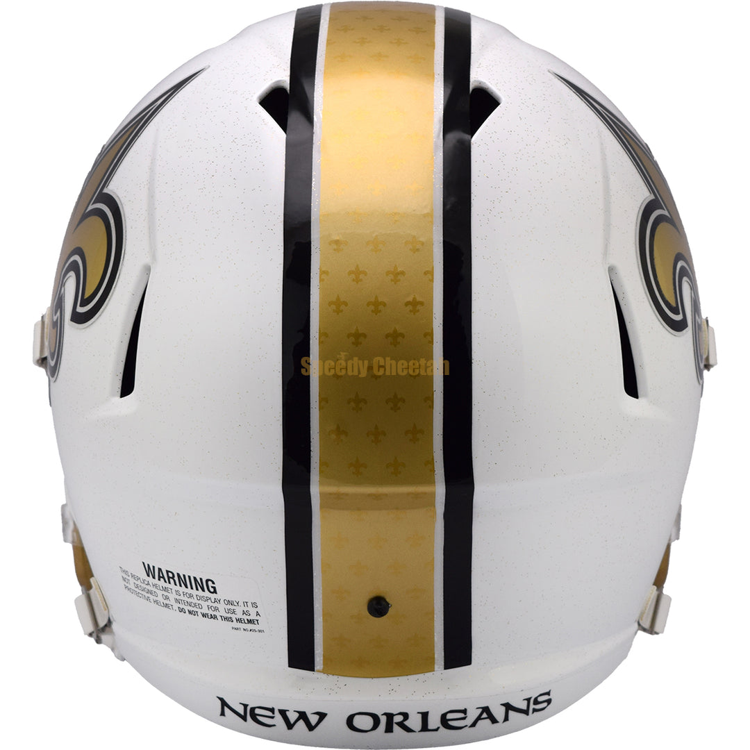 New Orleans Saints Riddell Speed Replica Helmet - White Alternate 2025