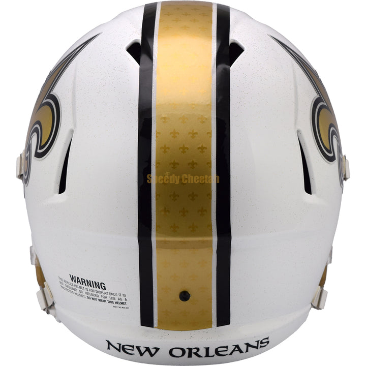 New Orleans Saints Riddell Speed Replica Helmet - White Alternate 2025