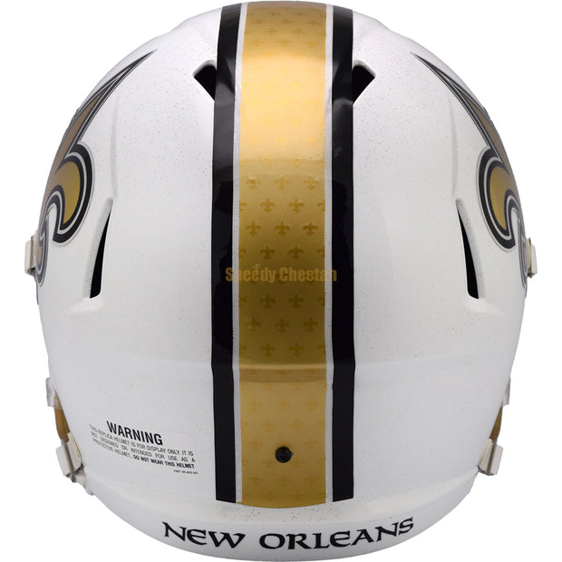 New Orleans Saints Riddell Speed Replica Helmet - White Alternate 2025