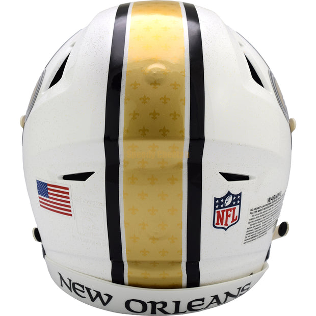New Orleans Saints Riddell SpeedFlex Authentic Helmet - White Alternate 2025