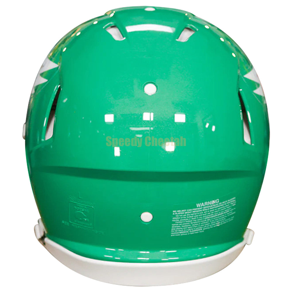 Philadelphia Eagles Riddell Speed Authentic Helmet - Kelly Green Back View