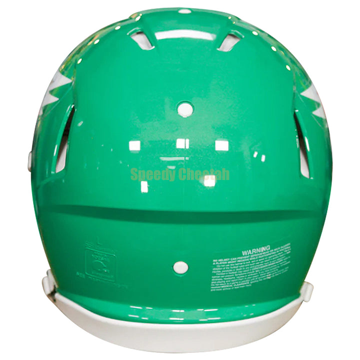 Philadelphia Eagles Riddell Speed Authentic Helmet - Kelly Green Back View