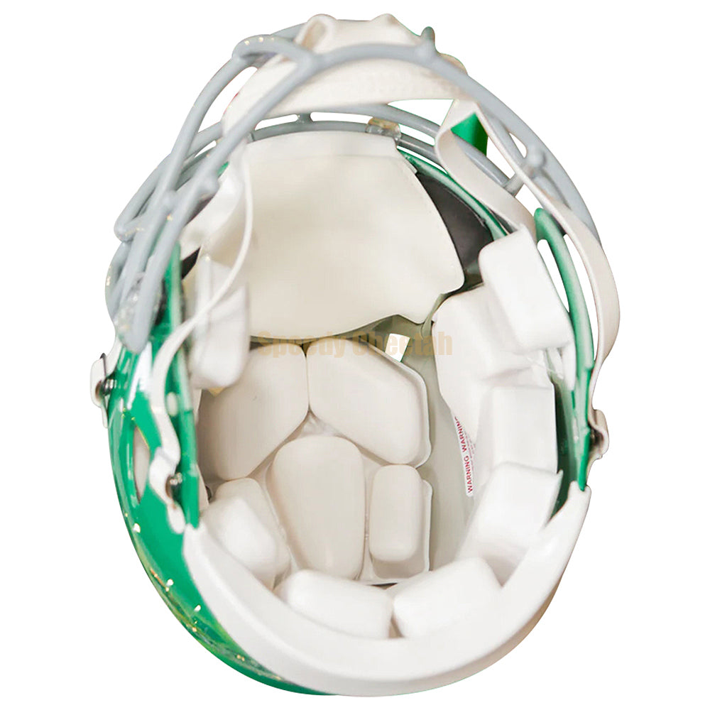 Philadelphia Eagles Riddell Speed Authentic Helmet - Kelly Green Inside View