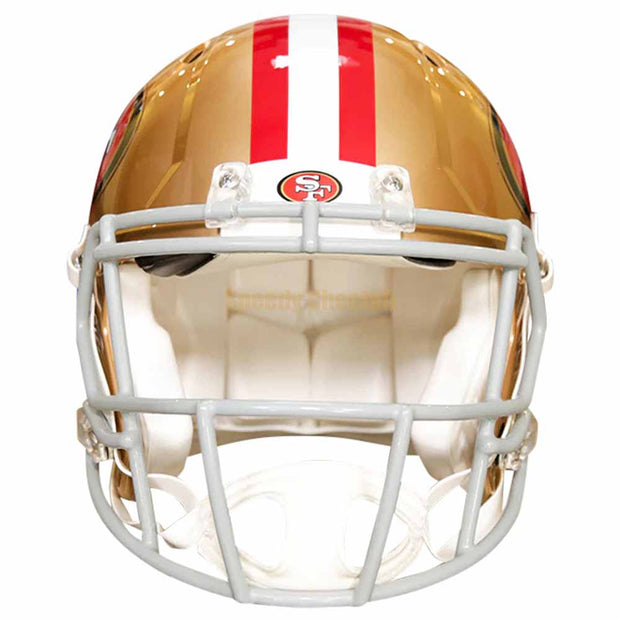 San Francisco 49ers Riddell Speed Authentic Helmet Front View