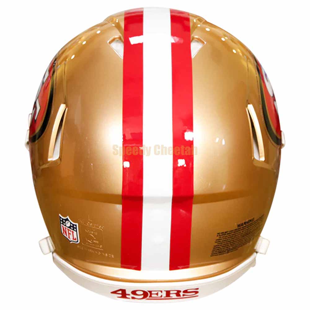 San Francisco 49ers Riddell Speed Authentic Helmet – The Speedy Cheetah San Francisco 49ers Riddell Speed Authentic Helmet – The Speedy Cheetah