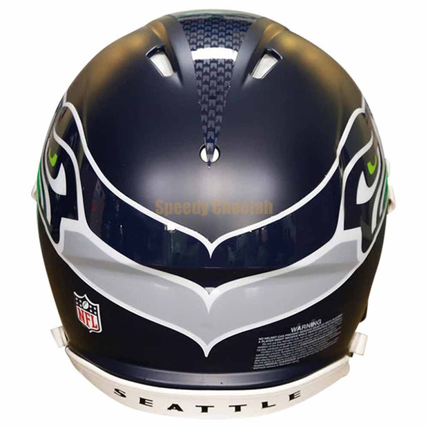 Seattle Seahawks Riddell Speed Authentic Helmet Back View