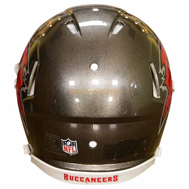 Tampa Bay Bucs Riddell Speed Authentic Helmet Back View