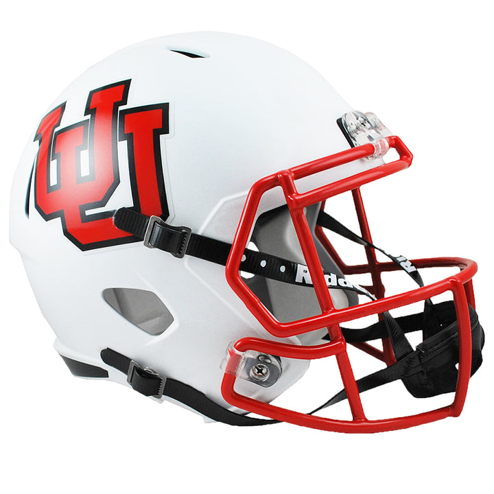 Utah Utes Riddell Speed Replica Helmet - Throwback White UU