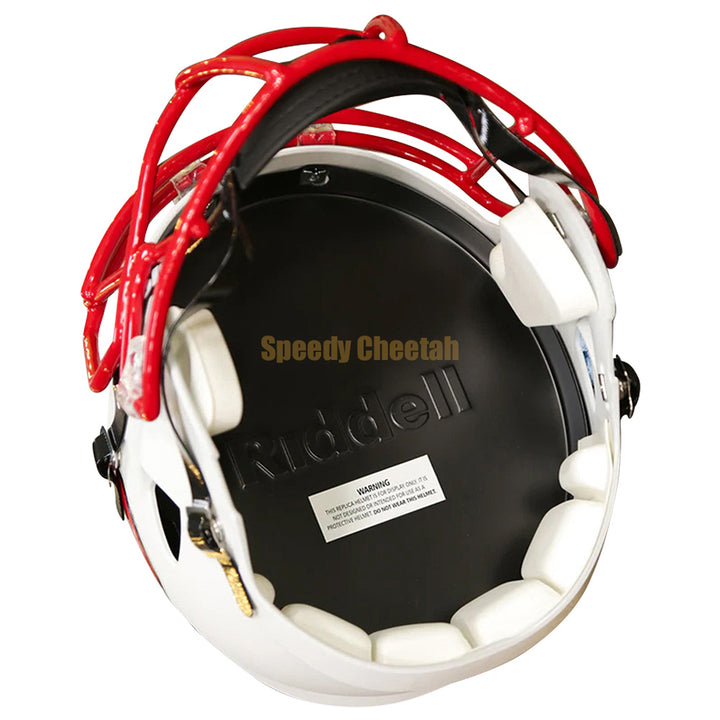 Utah Utes Riddell Speed Replica Helmet - Throwback White UU