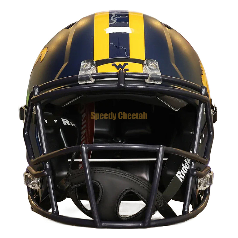 authentic wvu football helmets West Virginia Mountaineers Country Roads 2023 Authentic Speed