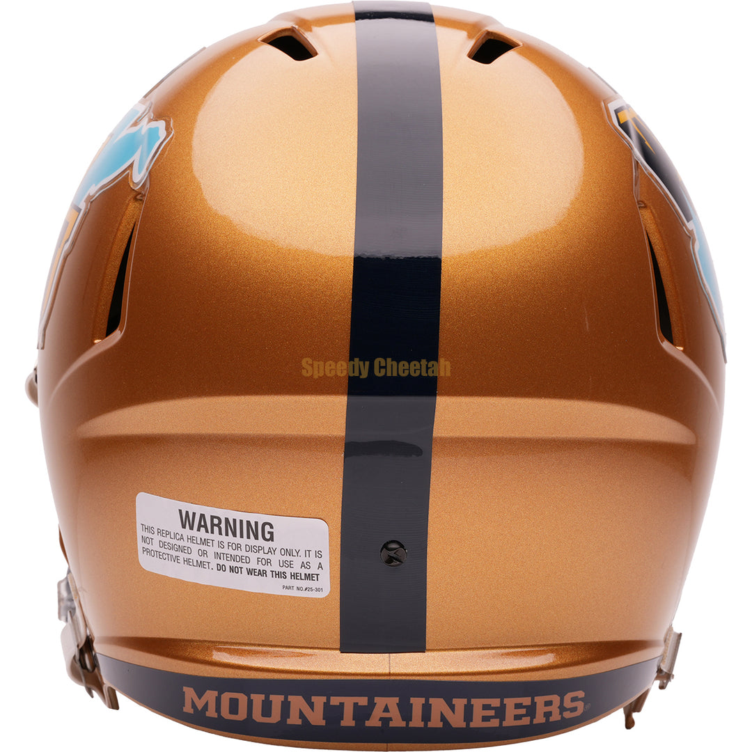 West Virginia Mountaineers Riddell Speed Replica Helmet - Gold Throwback