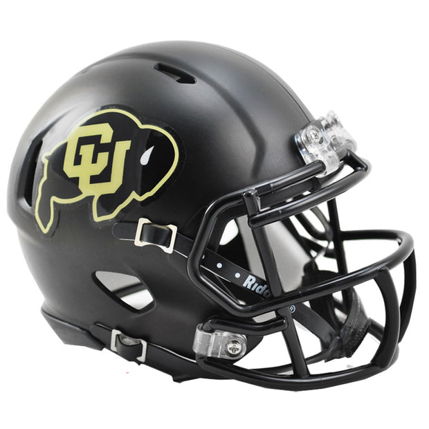 Colorado Buffaloes Black Riddell Speed Mini Football Helmet
