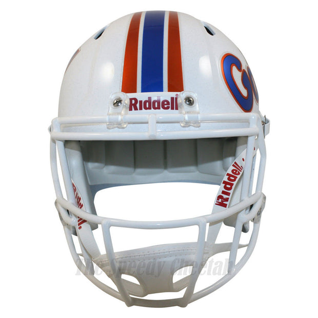 thumbnail image 2 of Riddell Florida Gators Chrome Decal White Speed Full Size Replica Football Helmet 2 of 6