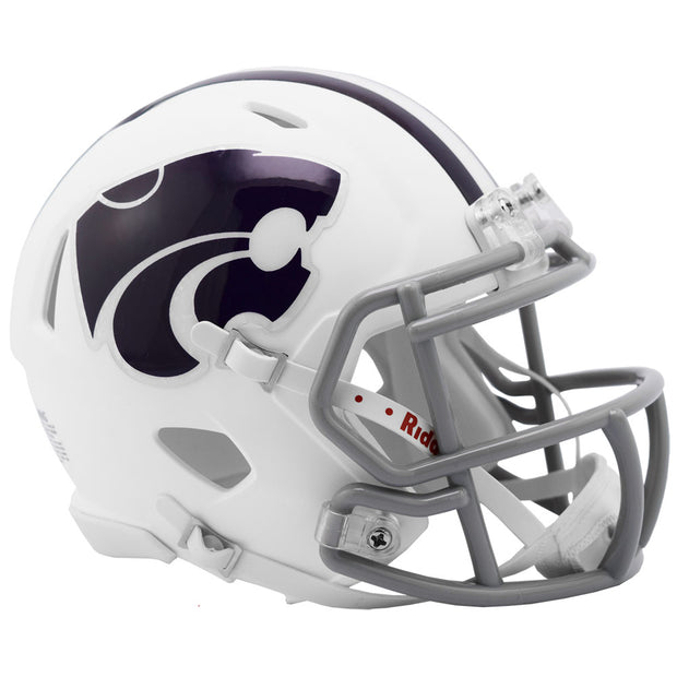 Kansas State Wildcats White Riddell Speed Mini Football Helmet
