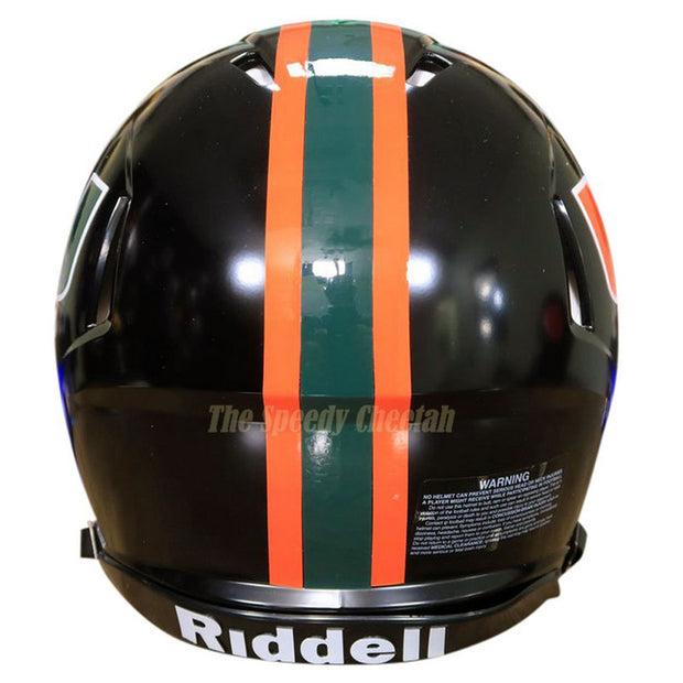 Miami Hurricanes Black Riddell Speed Authentic Football Helmet