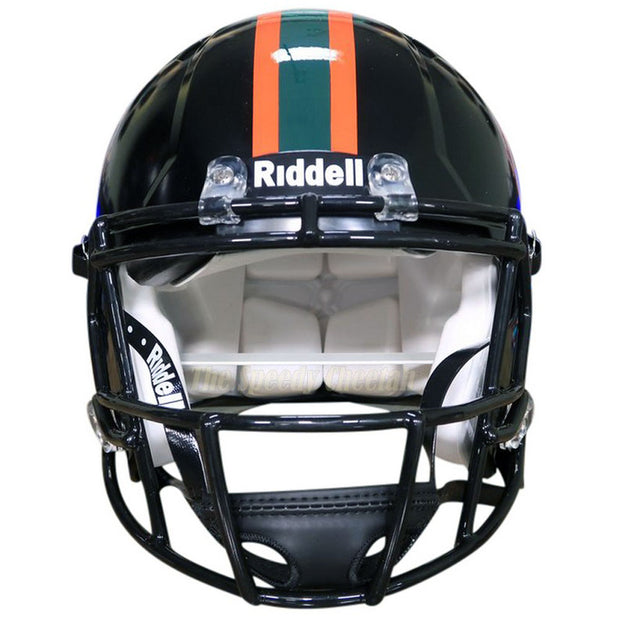 Miami Hurricanes Black Riddell Speed Authentic Football Helmet