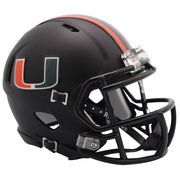 Miami Hurricanes Black Riddell Speed Mini Football Helmet
