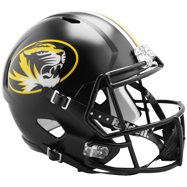 Missouri Tigers Anodized Black Riddell Speed Full Size Replica Football Helmet