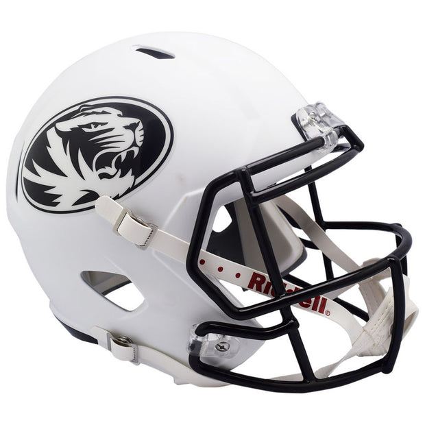 Missouri Tigers White Riddell Speed Full Size Replica Football Helmet