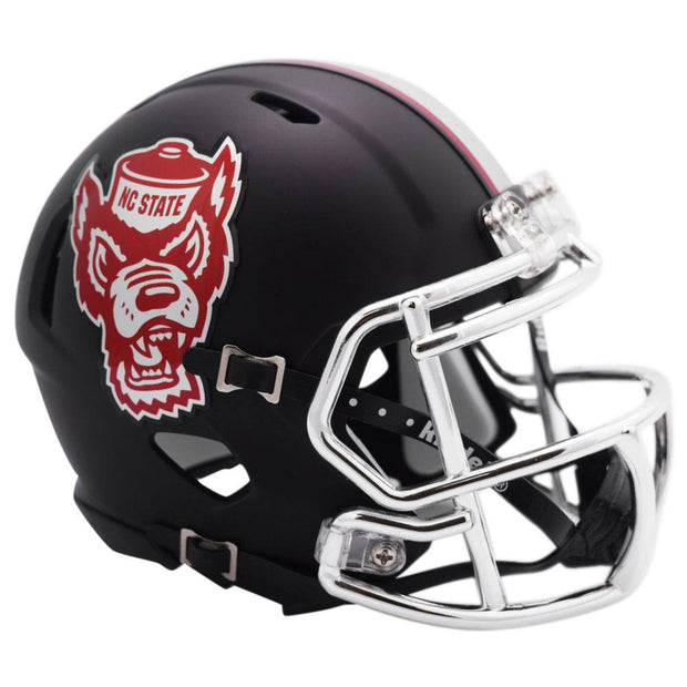 NC State Wolfpack Black Howl Riddell Speed Mini Football Helmet