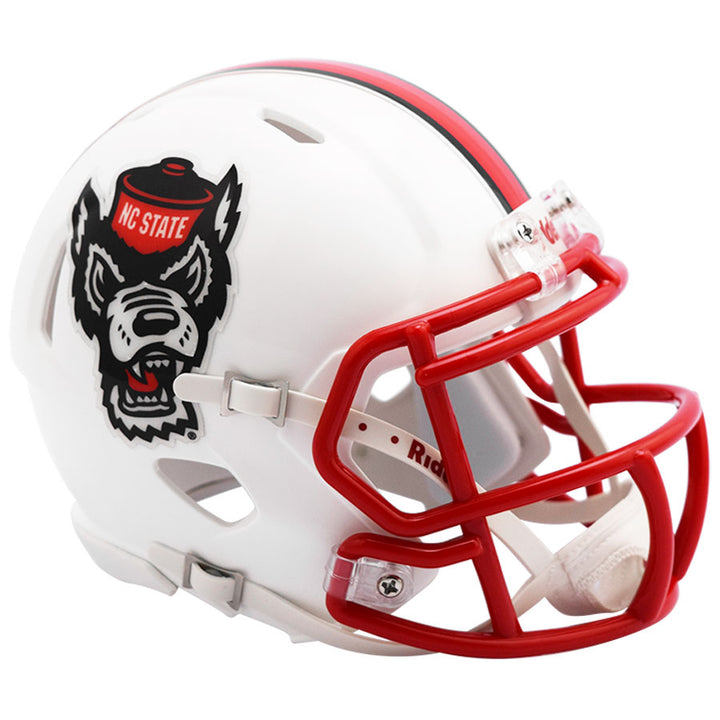 NC State Wolfpack Riddell Speed Mini Helmet - White Tuffy