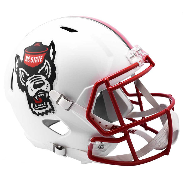 NC State Wolfpack White Tuffy Speed Full Size Replica Football Helmet
