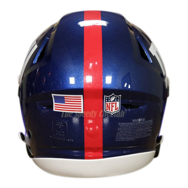 New York Giants Riddell SpeedFlex Authentic Helmet Back View