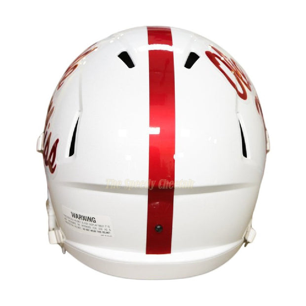 Ole Miss Rebels White Riddell Speed Full Size Replica Football Helmet