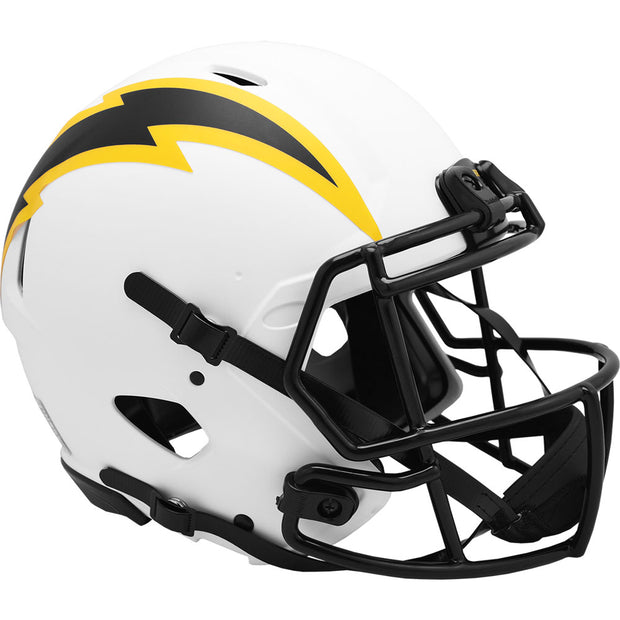 LA Chargers White Lunar Eclipse Speed Authentic Football Helmet