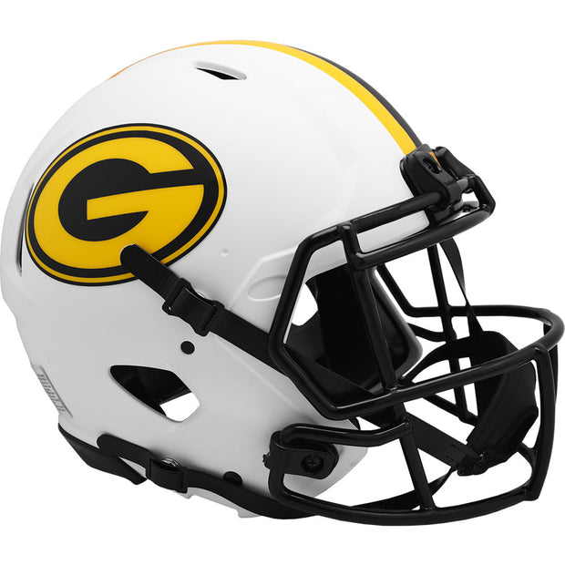 Green Bay Packers White Lunar Eclipse Speed Authentic Football Helmet