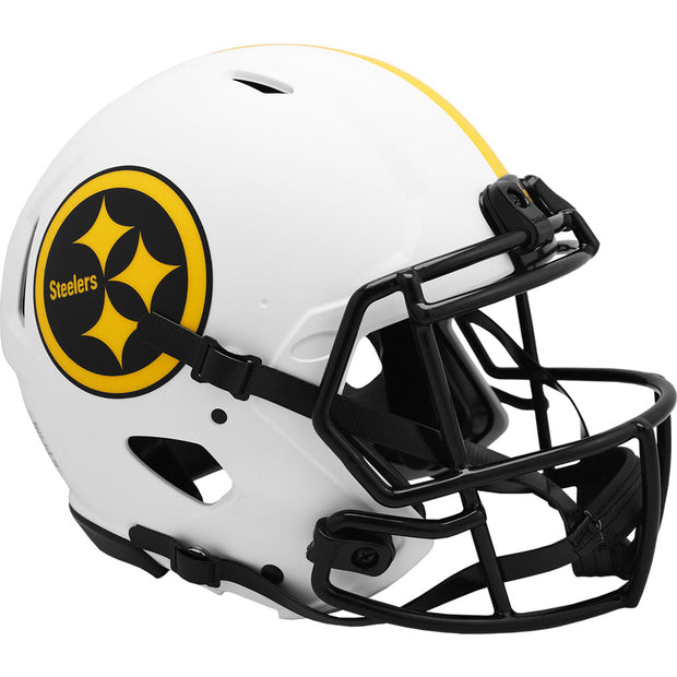 Pittsburgh Steelers White Lunar Eclipse Speed Authentic Football Helmet
