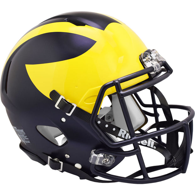 Michigan Wolverines Painted Riddell Speed Authentic Football Helmet