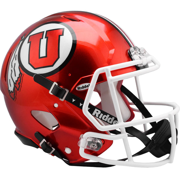 Utah Utes Radiant Red Riddell Speed Authentic Football Helmet