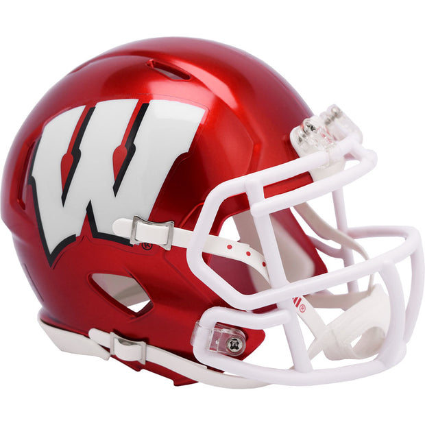 Wisconsin Badgers Riddell Speed Mini Helmet - Flash