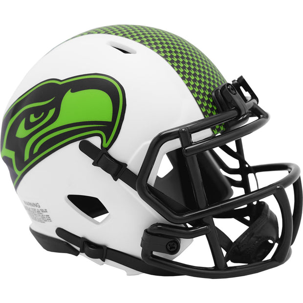 Seattle Seahawks Riddell White Lunar Eclipse Mini Football Helmet